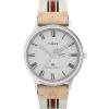 imageTimex Mens Waterbury Classic Chrono 40mm Stainless Steel Quartz Dress Watch with Leather StrapWhiteGray