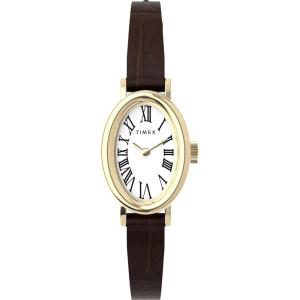 imageTimex Womens Cavatina Watch  TPearl Dial GoldTone CaseBrownGoldToneWhite