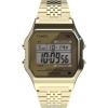 imageTimex T80 34mm Watch with Stainless Steel BraceletGoldToneDigital GrayGoldTone