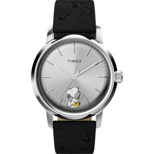imageTimex Mens Marlin 40mm WatchBlackStainless SteelSilverTone