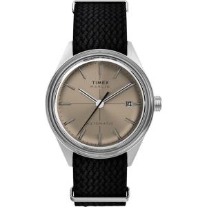 imageTimex Mens Marlin 40mm WatchBlackStainless SteelTan