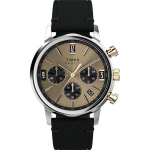 imageTimex Mens Marlin 40mm WatchBlackTwoToneChampagne