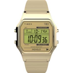 imageTimex T80 34mm Watch with Stainless Steel BraceletGoldToneGoldToneDigital