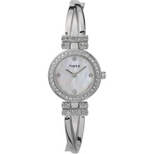 imageTimex Womens Dress SelfAdjustable Bracelet Watch  TwoTone Bracelet Mother of Pearl Dial TwoTone CaseTwoToneSilverToneMother of Pearl