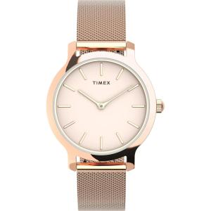 imageTimex Womens Transcend 31mm Stainless Steel Mesh Band WatchRose GoldTonePinkRose GoldTone