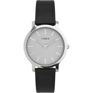 imageTimex Womens Transcend 34mm WatchBlackSilverToneSilverTone