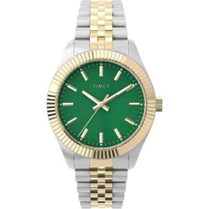 imageTimex Womens imex Legacy 36mm Watch  TwoTone Bracelet Green Dial GoldTone Case