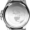 imageTimex Mens Harborside Coast 43mm Watch with SilverTone Case ampamp Stainless Steel BraceletStainless SteelGreenSilverTone