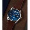 imageTimex Mens Legacy 41mm Watch  Stainless Steel Bracelet Dial Stainless Steel CaseBrownStainless SteelBlue