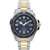 imageTimex Mens Harborside Coast 43mm Watch with SilverTone Case ampamp Stainless Steel BraceletTwoToneBlueTwoTone