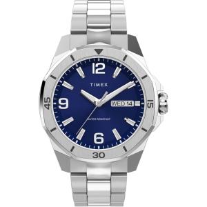 imageTimex Mens Essex 46mm Watch  Black Link Bracelet Black Dial SilverTone CaseBlackSilverToneBlack