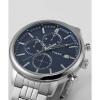imageTimex Mens Chicago DayDate 45mm WatchStainless SteelSilverToneBlue