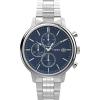 imageTimex Mens Chicago DayDate 45mm WatchStainless SteelSilverToneBlue