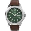imageTimex Mens Essex Avenue DayDate 44mm Quartz WatchBrownGreenSilverTone