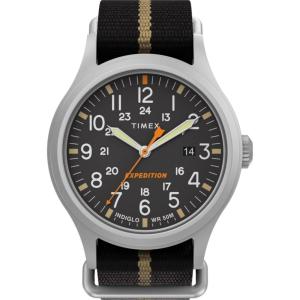 imageTimex Mens Expedition Sierra 40mm Quartz WatchBlackBlackIP SteelFabric
