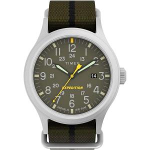 imageTimex Mens Expedition Sierra 40mm Quartz WatchGreenGreenIP Steel