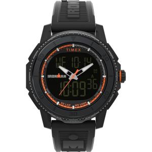 imageTimex Mens Ironman Triathlon Adrenaline Anadigi 46mm WatchBlackBlackDigital Neg Display