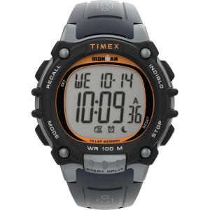 imageTimex Mens Ironman Triathlon Classic 10 44mm WatchGrayGrayDigital