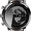 imageTimex Mens Chicago Chronograph 45mm WatchDark BrownSilverTone
