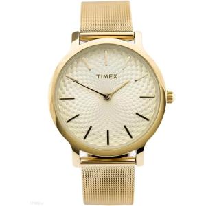 imageTimex Womens Metropolitan 34mm Dress WatchGoldToneWhite Sunray