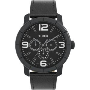 imageTimex Mens Mod 44mm Watch  Black Strap Black Dial Black Case
