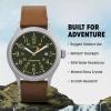 imageTimex Expedition Scout 40mm Mens Analog Watch  INDIGLO Backlight and Luminous Hands  Durable Comfortable Adjustable Strap  24 Hour Time  Rugged Outdoor Watch  50M Water ResistanceBrownGreenSilverTone
