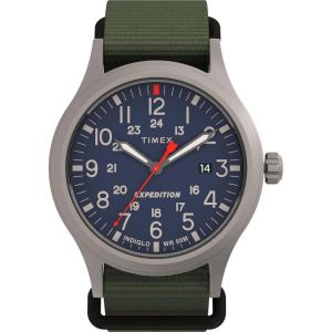 imageTimex Expedition Scout 40mm Mens Analog Watch  INDIGLO Backlight and Luminous Hands  Durable Comfortable Adjustable Strap  24 Hour Time  Rugged Outdoor Watch  50M Water ResistanceGreen