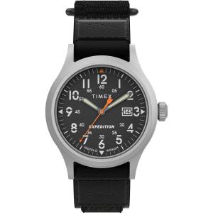 imageTimex Expedition Scout 40mm Mens Analog Watch  INDIGLO Backlight and Luminous Hands  Durable Comfortable Adjustable Strap  24 Hour Time  Rugged Outdoor Watch  50M Water ResistanceBlackBlackIP Steel