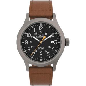 imageTimex Expedition Scout 40mm Mens Analog Watch  INDIGLO Backlight and Luminous Hands  Durable Comfortable Adjustable Strap  24 Hour Time  Rugged Outdoor Watch  50M Water ResistanceBrownBlackGray