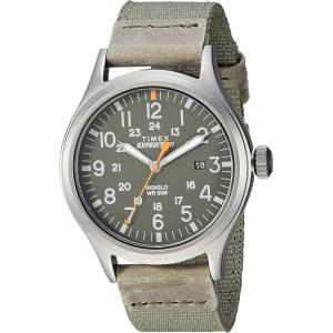 imageTimex Expedition Scout 40mm Mens Analog Watch  INDIGLO Backlight and Luminous Hands  Durable Comfortable Adjustable Strap  24 Hour Time  Rugged Outdoor Watch  50M Water ResistanceGreenGreenTitanium