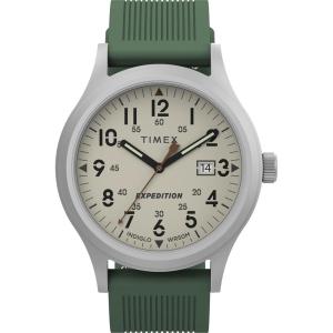 imageTimex Expedition Scout 40mm Mens Analog Watch  INDIGLO Backlight and Luminous Hands  Durable Comfortable Adjustable Strap  24 Hour Time  Rugged Outdoor Watch  50M Water ResistanceGreenNaturalIP Steel