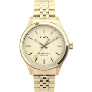 imageTimex Womens TW2U23200 Waterbury Neon 34mm GoldTone Stainless Steel Bracelet Watch