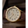 imageTimex Mens Modern Easy Reader 40mm Watch  Brown Strap Cream Dial GoldTone Case