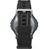 imageTimex Unisex Digital 52mm WatchBlackBlackDigitalSilver Top Ring