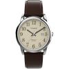imageTimex Mens Easy Reader WatchBrownSilverToneCream38mm