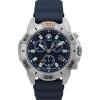 imageTimex Mens Expedition Ridge Chronograph 42mm Watch  Blue Strap Blue Dial IP Steel Case