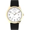 imageTimex Mens Modern Easy Reader 40mm Watch  Black Strap White Dial GoldTone Case