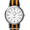 Orange/Silver-Tone/White/Double Stripe