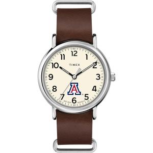 imageMens Collegiate Weekender 40mm Quartz Leather StrapArizona Wildcats