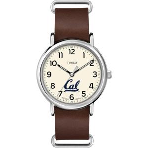 imageMens Collegiate Weekender 40mm Quartz Leather StrapCalifornia Golden Bears