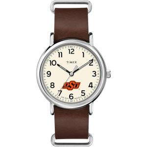 imageMens Collegiate Weekender 40mm Quartz Leather StrapOklahoma State Cowboys