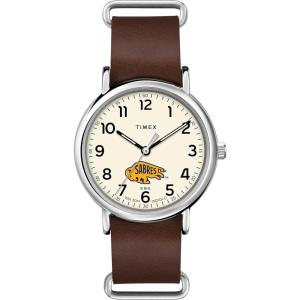 imageMens NHL Weekender 40mm Quartz Leather StrapBuffalo Sabres