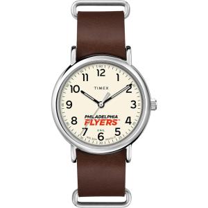 imageMens NHL Weekender 40mm Quartz Leather StrapPhiladelphia Flyers