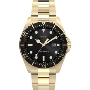 imageTimex Mens Dress 42mm WatchGoldToneGoldToneBlack