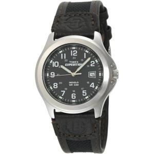 imageTimex Mens Expedition Metal Field Brown Leather Strap WatchBlackGraySilverTone