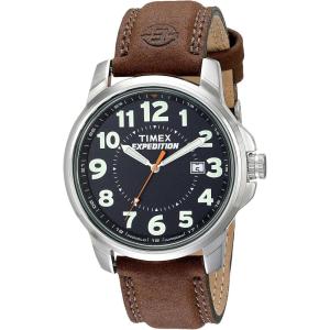 imageTimex Mens Expedition Metal Field Brown Leather Strap WatchBrownBlack