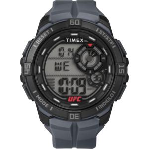 imageTimex Mens UFC Rush 52mm Watch  Black Strap Digital Dial Black CaseGrayDigitalBlack
