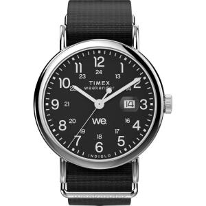 imageTimex Unisex Weekender 40mmBlackSilverToneBlack