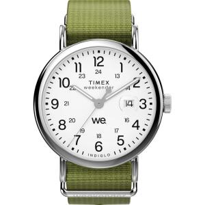 imageTimex Unisex Weekender 40mmGreenSilverToneWhite