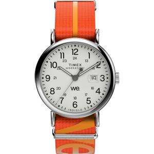 imageTimex Unisex Weekender 40mmOrangeSilverToneWhite